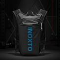 Black hydration backpack with 'INOXTO' branding on a white background